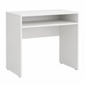 Escritorio rectangular con estante inferior tablero de partículas melamina blanco 90 cm x 50 cm x 90 cm