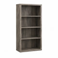 Librería estantería de oficina 4 niveles 60 cm x 30 cm x 160 cm madera gris efecto roble estantería vertical